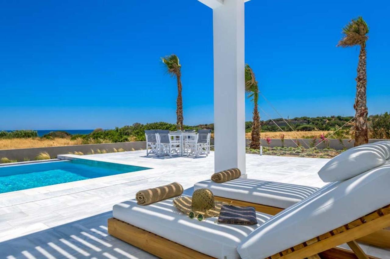 Seashore Beachfront Villa Lachaniá Buitenkant foto