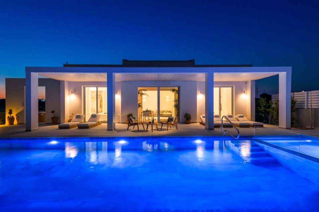 Seashore Beachfront Villa Lachaniá Buitenkant foto