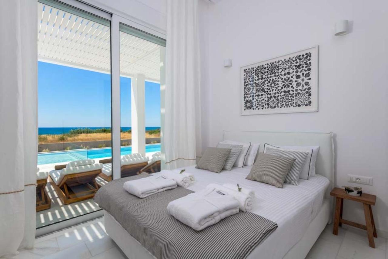 Seashore Beachfront Villa Lachaniá Buitenkant foto