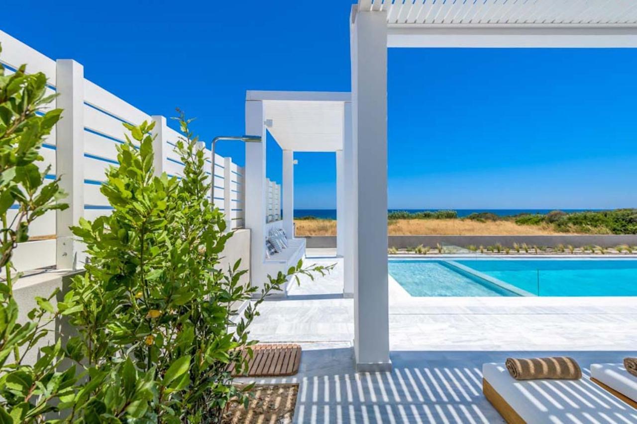 Seashore Beachfront Villa Lachaniá Buitenkant foto