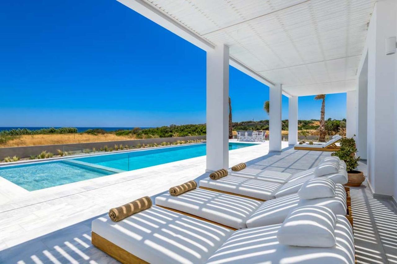 Seashore Beachfront Villa Lachaniá Buitenkant foto