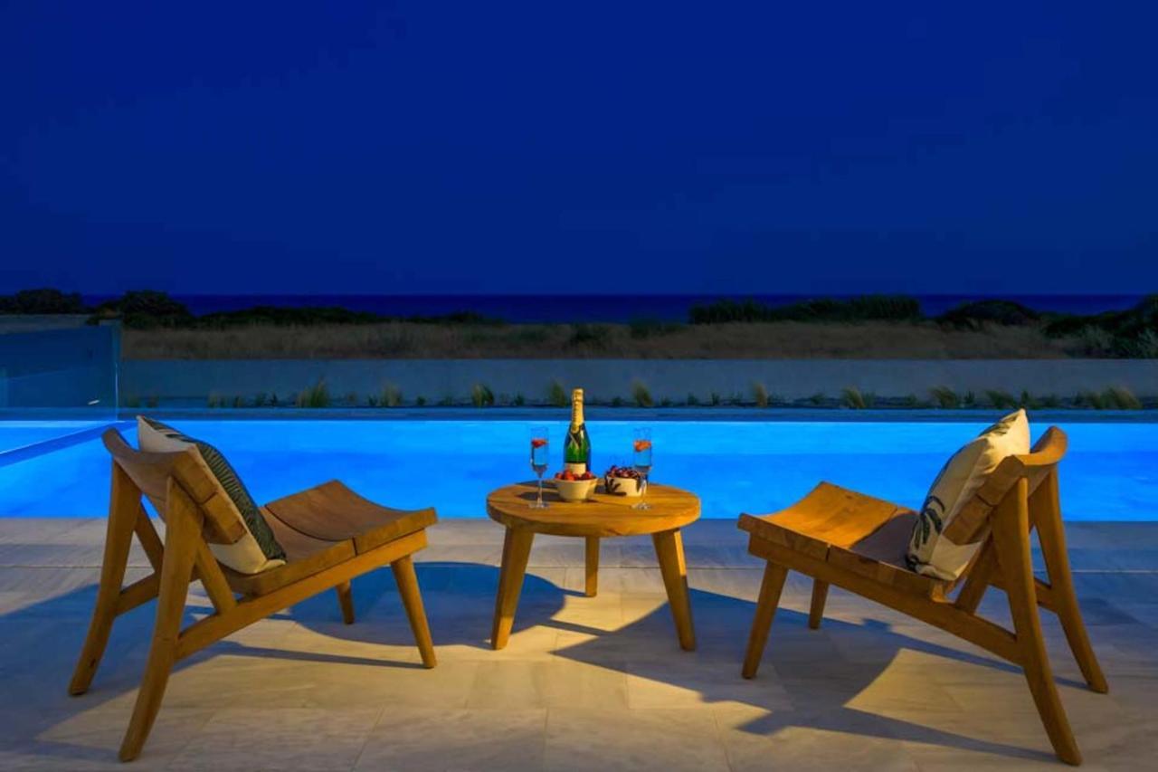 Seashore Beachfront Villa Lachaniá Buitenkant foto