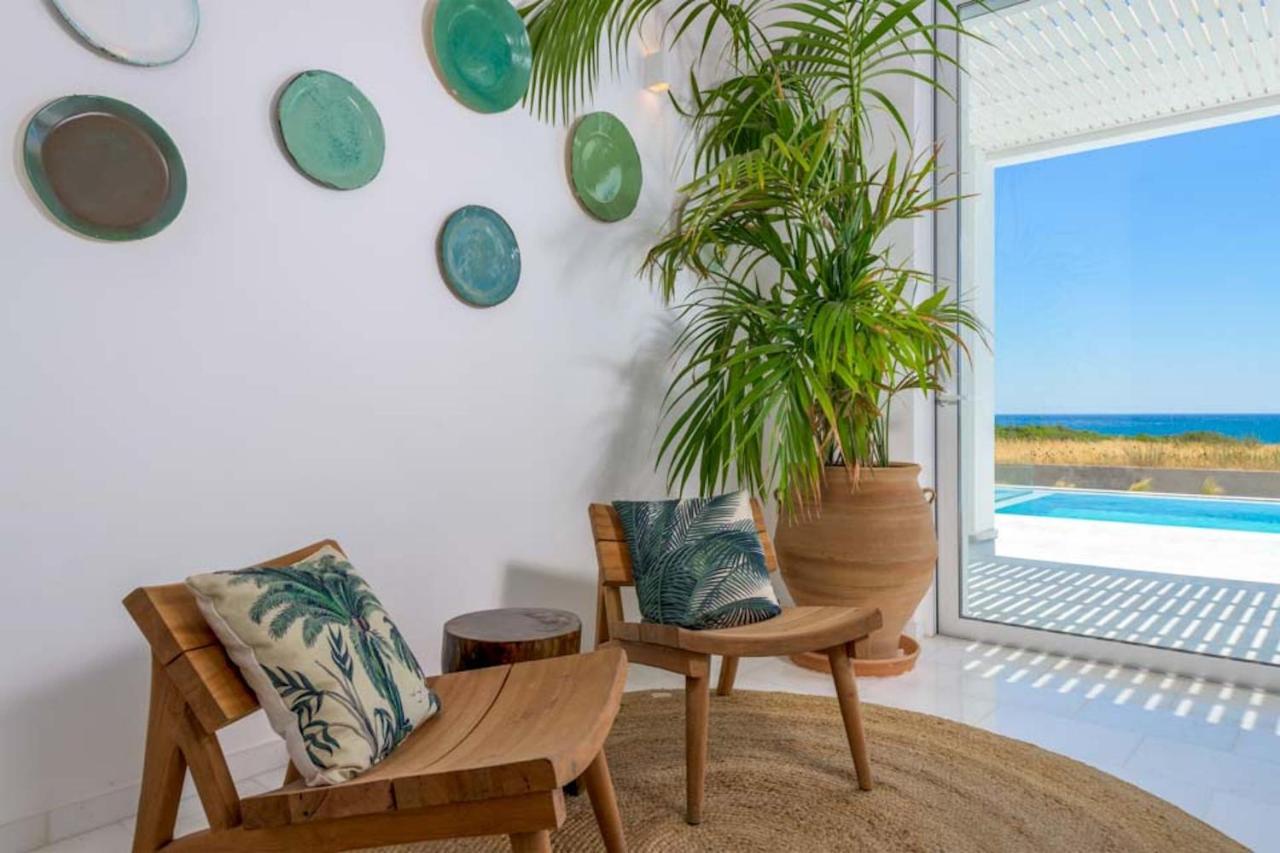 Seashore Beachfront Villa Lachaniá Buitenkant foto