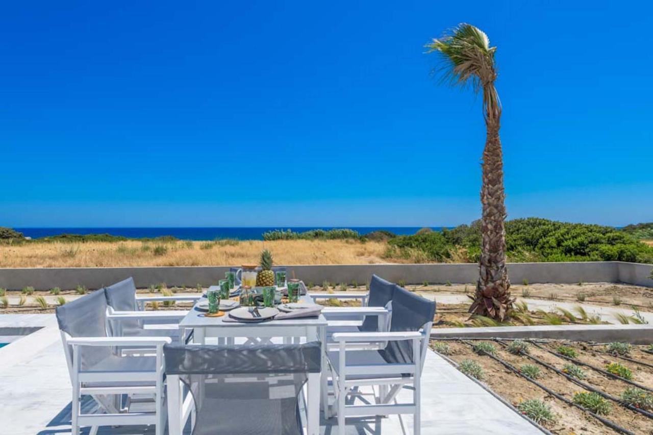 Seashore Beachfront Villa Lachaniá Buitenkant foto