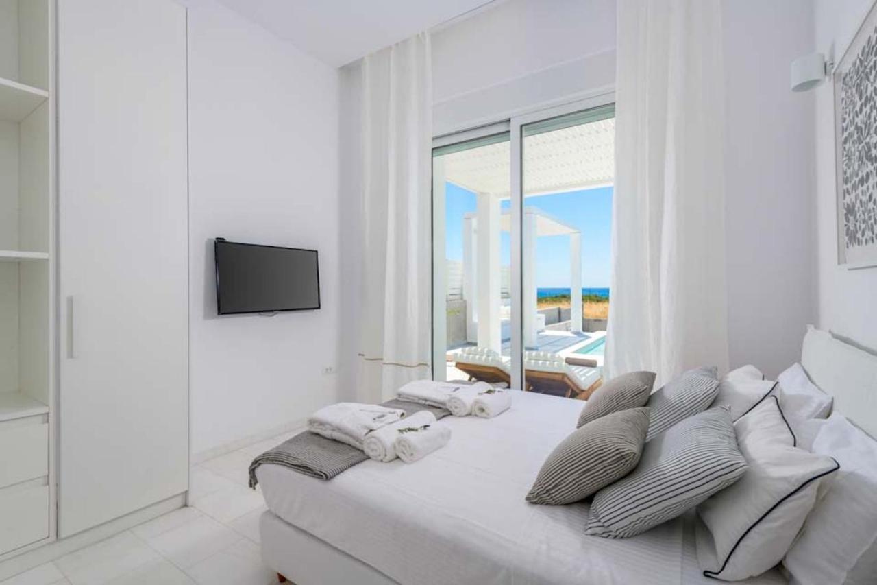 Seashore Beachfront Villa Lachaniá Buitenkant foto